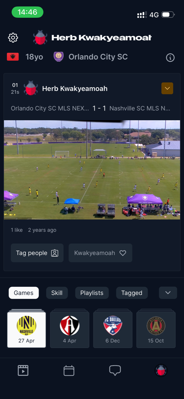 Sports fan mobile app